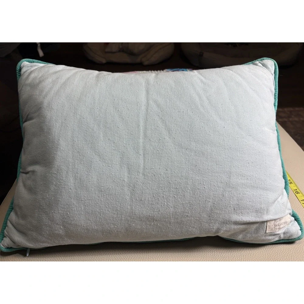 RARE Anthropologie Jazmin Berakha Parallel Embroidered Throw Pillows TWO Boho
